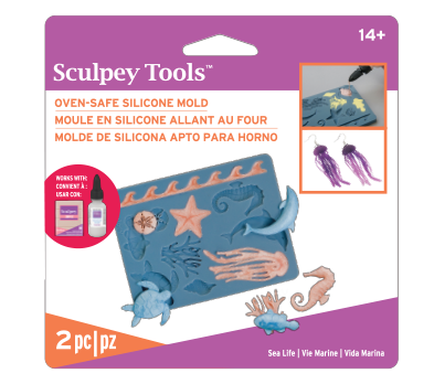Sculpey Silicone Oven Safe Mold -- Sea Life