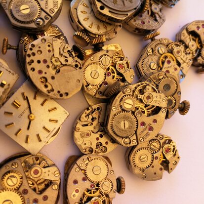Uurwerkjes, set 4 stuks