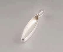 Hanger ovaal lang met oog 39x10 mm