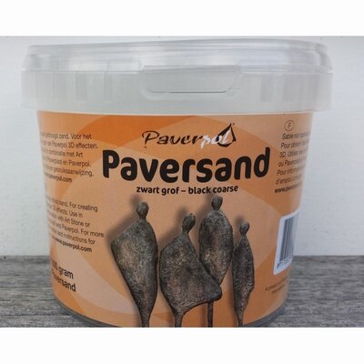 Paversand zwart/grof 1000 gr