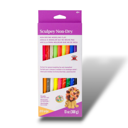 Sculpey Non Dry Modeling Clay -- Color Sampler, 20 pc 