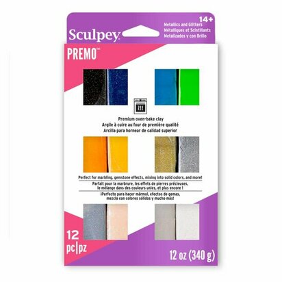 Premo Multipack Metallic and Glitter 12 x 28 g &ndash; foto van polymeerklei
