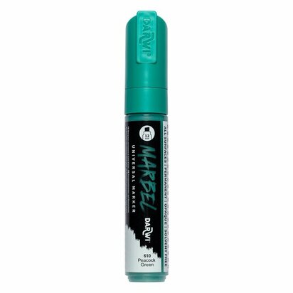 MARBEL marker 12mm pauw groen &ndash; foto van acrylmarker