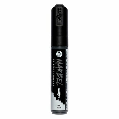 MARBEL marker 15mm zwart &ndash; foto van acrylmarker