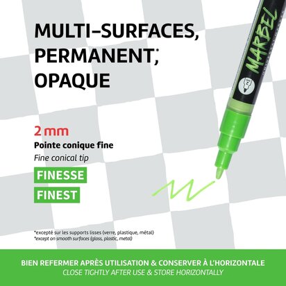 MARBEL marker 2mm vermiljoen  N&deg;490