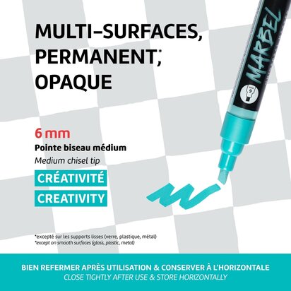 MARBEL marker 6mm saffier blauw N&deg;258