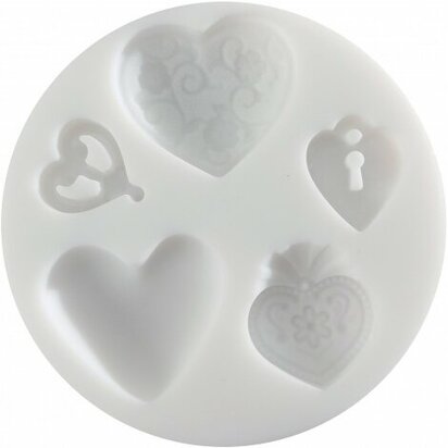 Silecon mould Hearts 2 &ndash; foto van mallen
