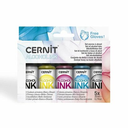 Assortment Alcohol ink, Primary colors &ndash; foto van kleur & vernis