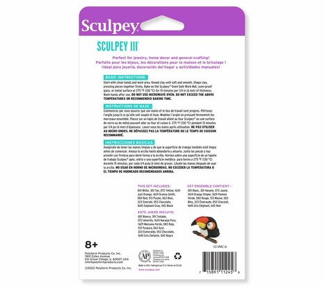 Sculpey III 12 piece Classic Colors Multi-pack