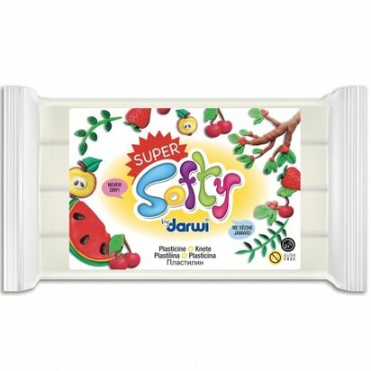 Super Softy - Extra soft plasticine  White &ndash; foto van klei