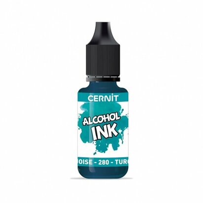 Cernit Alcohol Ink Turqoise blue 280 &ndash; foto van polymeerklei