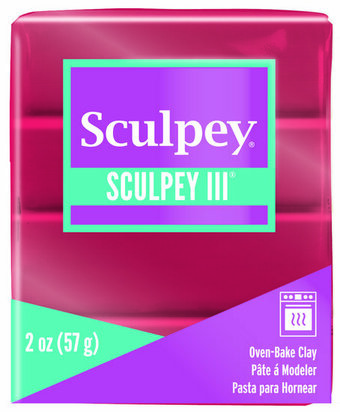 Sculpey III -- Deep Red Pearl &ndash; foto van polymeerklei