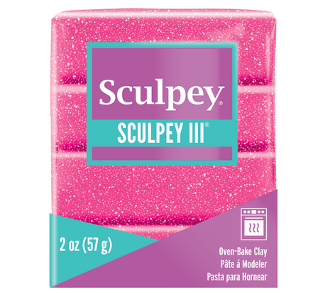 Sculpey III -- Pink Glitter &ndash; foto van polymeerklei