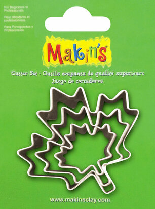 Stainless Steel Cutter Maple Leaf 3 PC Set &ndash; foto van mallen