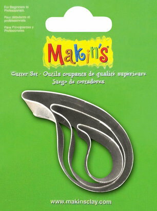 Stainless Steel Cutter Water Drop 3 PC Set &ndash; foto van mallen