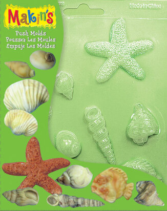 Pushmold Sea Shells &ndash; foto van kunststof mal