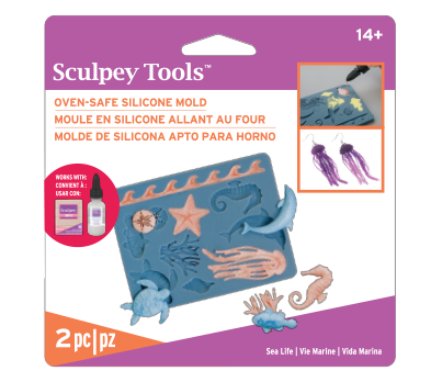Sculpey Silicone Oven Safe Mold -- Sea Life &ndash; foto van polymeerklei
