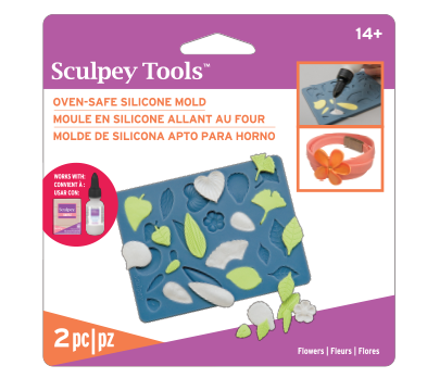 Sculpey Silicone Oven Safe Mold -- Flowers &ndash; foto van polymeerklei