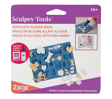 Sculpey Silicone Oven Safe Mold -- Pet-Baby &ndash; foto van polymeerklei