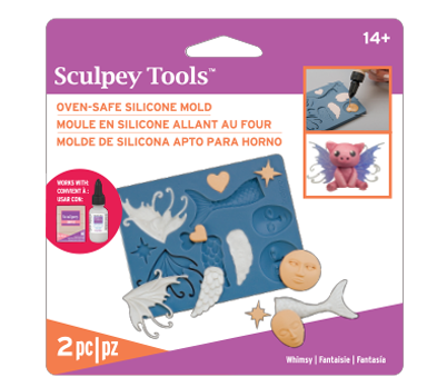 Sculpey Silicone Oven Safe Mold -- Whimsy &ndash; foto van polymeerklei