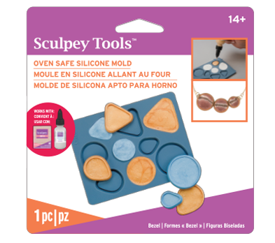 Sculpey Silicone Oven Safe Mold -- Bezel &ndash; foto van polymeerklei