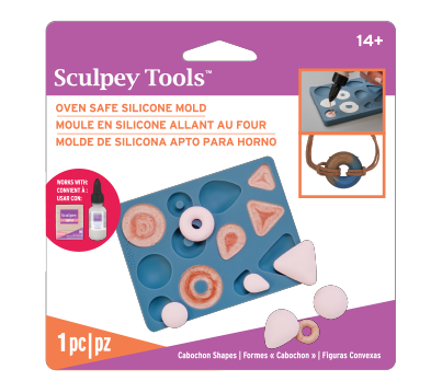 Sculpey Silicone Oven Safe Mold -- Cabochon &ndash; foto van polymeerklei