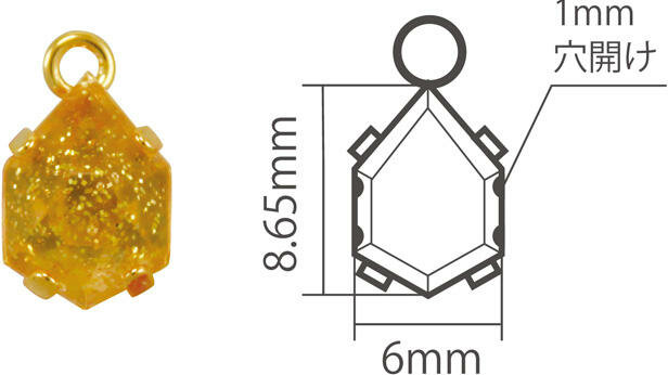 Setting for Jewel Mold Mini Hexagon D