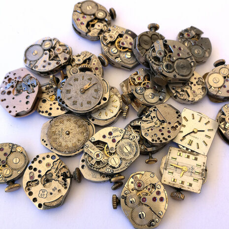 Uurwerkjes, set 4 stuks