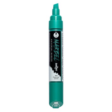MARBEL marker 12mm pauw groen N&deg;610