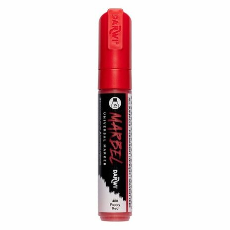MARBEL marker 15mm klaproos &ndash; foto van acrylmarker