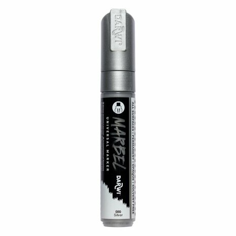 MARBEL marker 15mm zilver &ndash; foto van acrylmarker