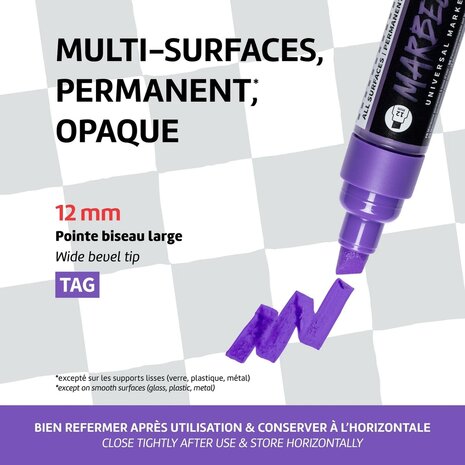 MARBEL marker 12mm zilver N&deg;080