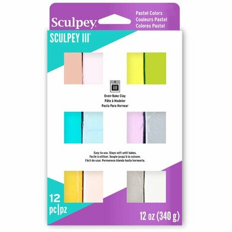 Sculpey III   12 Piece Pearls & Pastels Multi-pack &ndash; foto van polymeerklei