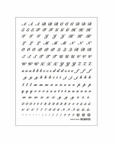 Transfer Seal Alphabet Longhand &ndash; foto van product
