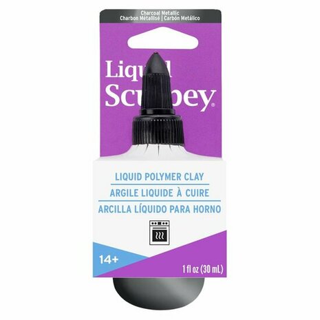 Liquid Sculpey -- Charcoal Metallic , (30 ml) &ndash; foto van polymeerklei