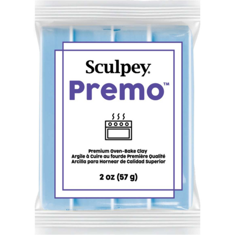Sculpey Premo Pale Blue &ndash; foto van polymeerklei