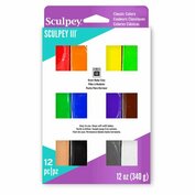 Sculpey III 12 piece Classic Colors Multi-pack