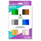 Sculpey III 12 Piece Naturals Multi-pack