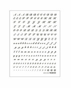 Transfer Seal Alphabet Longhand