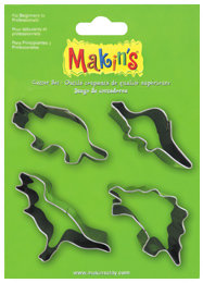 Stainless Steel Cutter Set Dinosaurs 4 PC Set