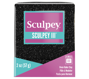 Sculpey III -- Black Glitter