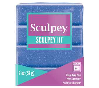 Sculpey III -- Blue Glitter